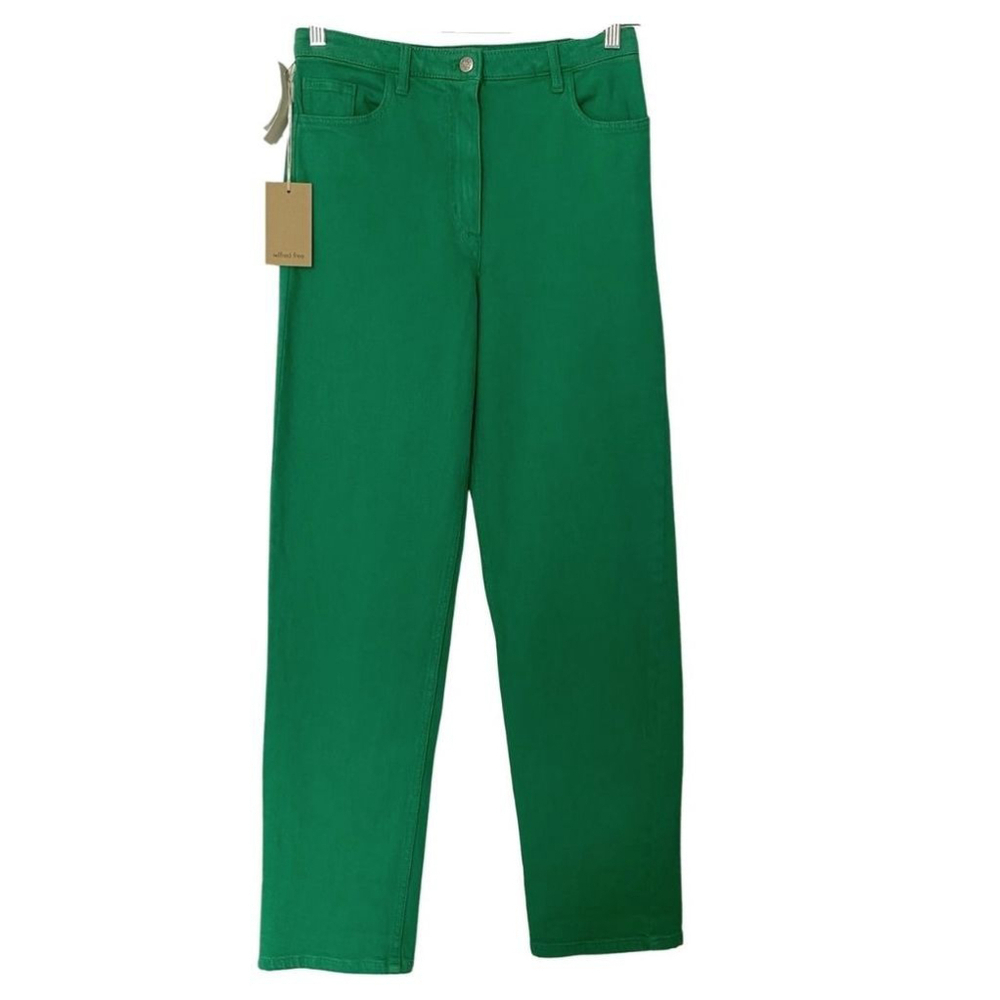 NWT ARITZIA WILFRED THE MELINA JEANS IN ALIEN GREEN - 8 - Picture 2 of 11
